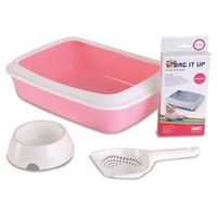 Savic Kitten kattenbak iriz startset roze / wit