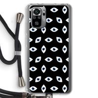 Eyes pattern: Xiaomi Redmi Note 10S Transparant Hoesje met koord