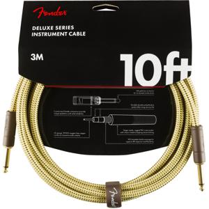 Fender Deluxe Cables instrumentkabel 3 m geel tweed recht