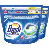 Dash All in 1 Wasmiddel Pods Regular Wit - 2x44 Wasbeurten - Voordeelverpakking - thumbnail