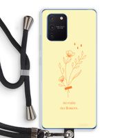 No rain no flowers: Samsung Galaxy Note 10 Lite Transparant Hoesje met koord