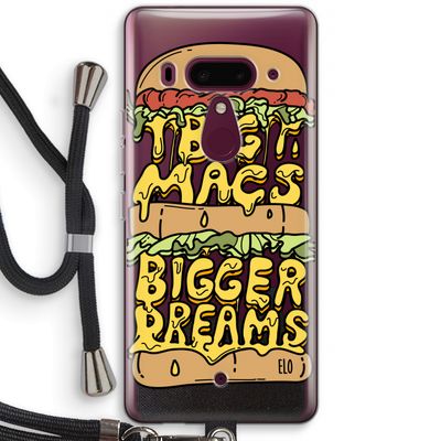 Big Macs Bigger Dreams: HTC U12+ Transparant Hoesje met koord
