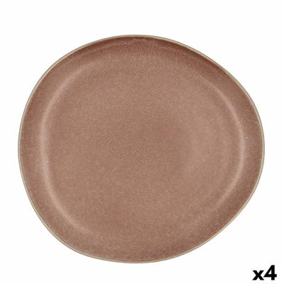 Dinerbord Bidasoa Gio Incidenteel Bruin Keramisch 26,5 cm (4 Stuks)