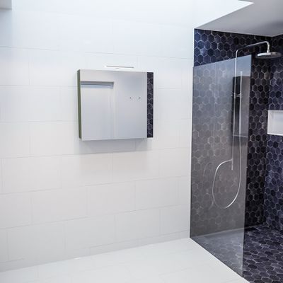 Spiegelkast Vico Cube | 80x70 cm | 1 Deur | Zonder verlichting | Groen mat