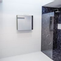 Spiegelkast Vico Cube | 80x70 cm | 1 Deur | Zonder verlichting | Groen mat