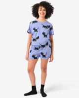 HEMA Takkie Damesshortama Katoen Blauw (blauw)