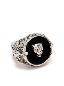 Roberto Cavalli chevalière Panther - Argent