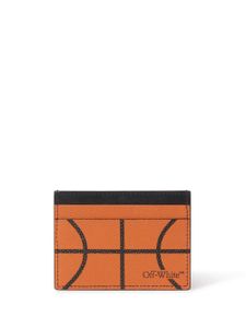 Off-White porte-cartes Basketballà logo imprimé - Orange