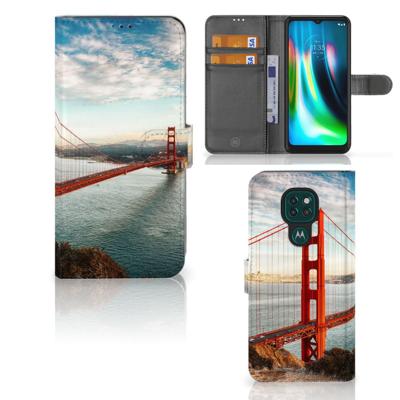 Motorola Moto G9 Play | E7 Plus | Flip Cover | Golden Gate Bridge