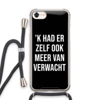 Meer verwacht - Zwart: iPhone 7 Transparant Hoesje met koord