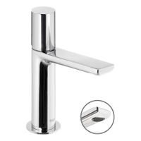 Wastafelkraan Tres Max | Opbouw | Mengkraan | Standaard model | 1-knop | Rond | Chroom