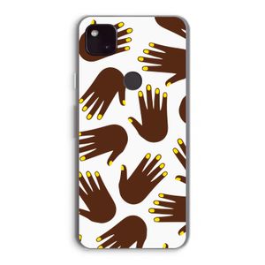 Hands dark: Google Pixel 4a 5G Transparant Hoesje