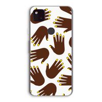 Hands dark: Google Pixel 4a 5G Transparant Hoesje
