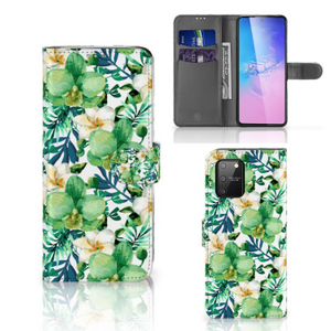 Samsung S10 Lite Hoesje Orchidee Groen