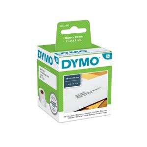 DYMO S0722370 Rol met etiketten 89 x 28 mm Papier Wit 260 stuk(s) Permanent hechtend Adresetiketten