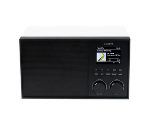 Geneva DeCon S internet, DAB+ en FM radio met Spotify en Bluetooth - zwart/wit mat/geverfd hout