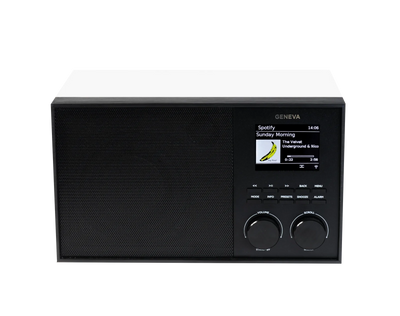 Geneva DeCon S internet, DAB+ en FM radio met Spotify en Bluetooth - zwart/wit mat/geverfd hout
