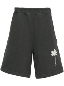 Palm Angels short de sport à imprimé palmier - Gris