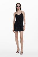 Mini-jurk met kralen - BLACK - M Mini-jurk met kralen - BLACK - M