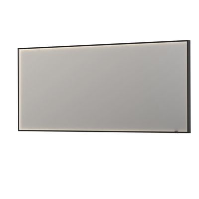 Spiegel INK SP19 Rechthoek In Stalen Kader Met Indirecte Colour Changing LED Verlichting 180 x 4 x 80 cm Mat Zwart