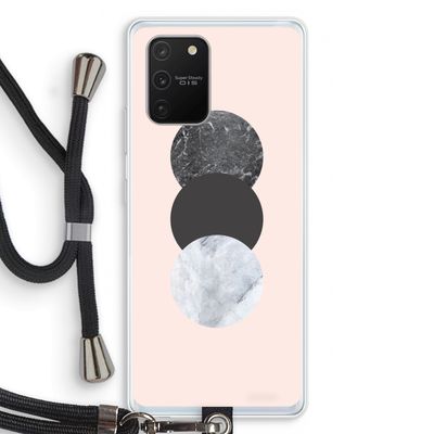 Marmeren cirkels: Samsung Galaxy S10 Lite Transparant Hoesje met koord