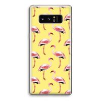 Flamingo's geel: Samsung Galaxy Note 8 Transparant Hoesje