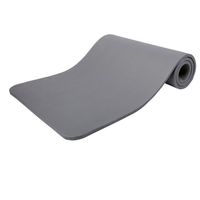 Yoga mat grijs 1 cm dik, fitnessmat, pilates, aerobics - thumbnail