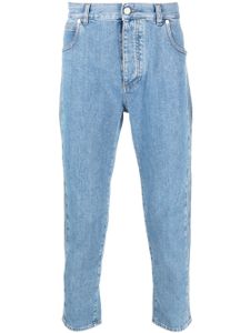 Balmain jean slim à logo embossé - Bleu
