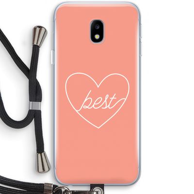Best heart: Samsung Galaxy J3 (2017) Transparant Hoesje met koord