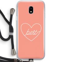 Best heart: Samsung Galaxy J3 (2017) Transparant Hoesje met koord