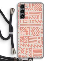 Marrakech Pink: Samsung Galaxy S21 Transparant Hoesje met koord