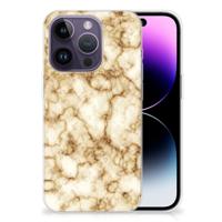 Apple iPhone 14 Pro | TPU | Siliconen hoesje | Marmer Goud