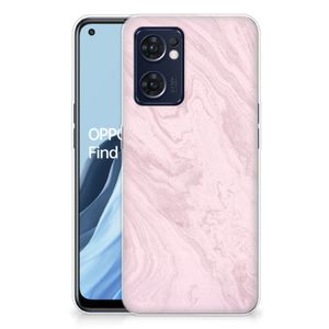 OPPO Reno 7 5G | Find X5 Lite TPU Siliconen Hoesje Marble Pink - Origineel Cadeau Vriendin