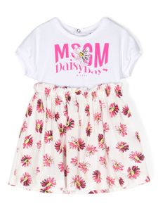 MSGM Kids ensemble jupe-haut à fleurs - Blanc