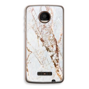 Goud marmer: Motorola Moto Z Force Transparant Hoesje