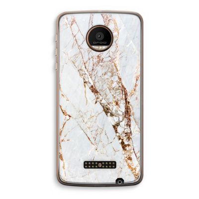 Goud marmer: Motorola Moto Z Force Transparant Hoesje