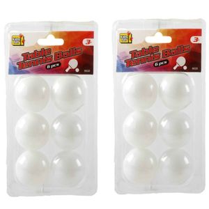 Kids Fun Tafeltennis pingpong balletjes - 40 mm/4 cm - 12x stuks