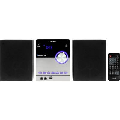 Lenco Lenco MC-150 - Stereoanlage mit DAB+FM Empfang - CD - Bluetooth Stereoset CD, CD-R, CD-RW, MP3 Zwart, Zilver