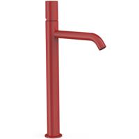 Wastafelkraan Tres Study | Opbouw | Mengkraan | Hoog model | 1-knop | Rond | Rood