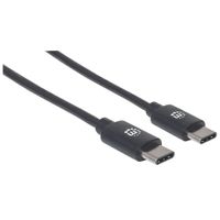 Manhattan USB-kabel USB 2.0 USB-C stekker 3.00 m Zwart 354882 - thumbnail