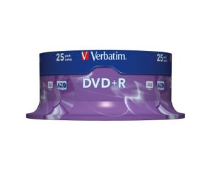 Verbatim DVD recordable DVD+R, spindel van 25 stuks