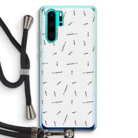 Hipster stripes: Huawei P30 Pro Transparant Hoesje met koord