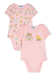 Moschino Kids lot de 2 bodies Teddy Bear and Duck - Rose