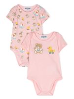 Moschino Kids lot de 2 bodies Teddy Bear and Duck - Rose