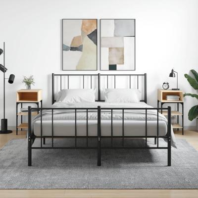 Nachtkastjes 2 st 35x34,5x70 cm sonoma eikenkleurig