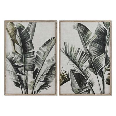 Schilderij Home ESPRIT Palmen Tropisch 70 x 4 x 100 cm (2 Stuks)