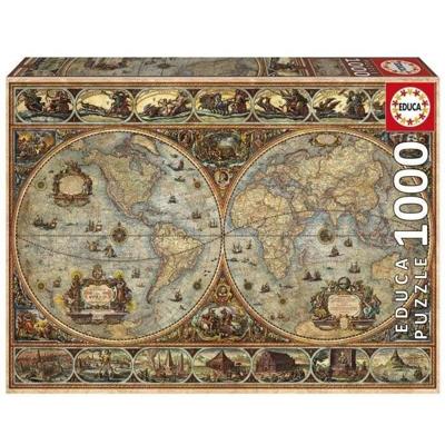 Puzzel - EDUCA - Orbis Terrarum - 1000 stukjes - Thema Reizen en kaarten - Gemengd