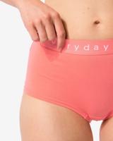 140 Damesboxer Katoen Everyday Tailleband Koraalroze (koraalroze)