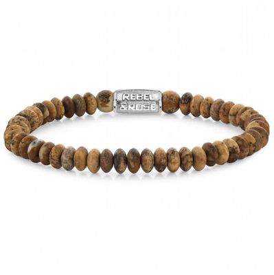 Rebel and Rose RR-60112-S Rekarmband Beads Woodstock Round Slices 6 mm