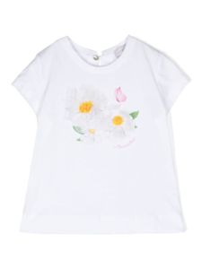 Monnalisa t-shirt St. Flowers - Blanc